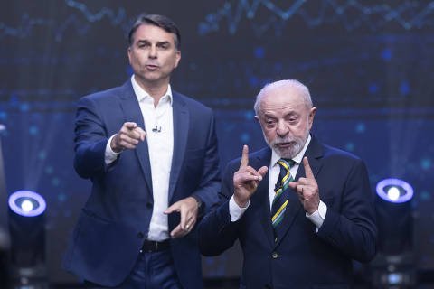 Debate presidencial na Band é marcado por troca de acusações entre Lula e Flávio Bolsonaro e poucas propostas