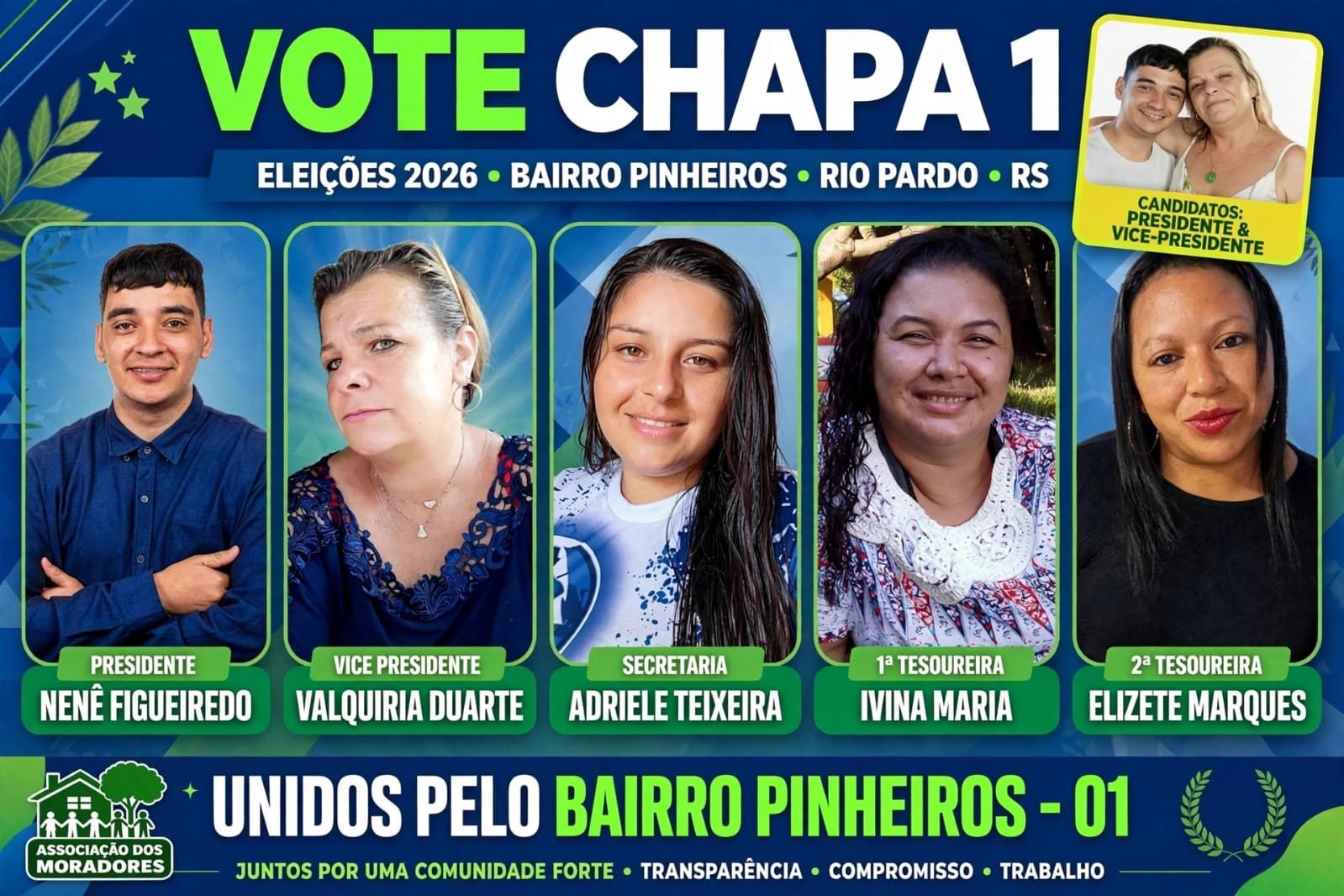 Nenê Figueiredo é eleito presidente da Associação de Moradores do Bairro Pinheiros, em Rio Pardo